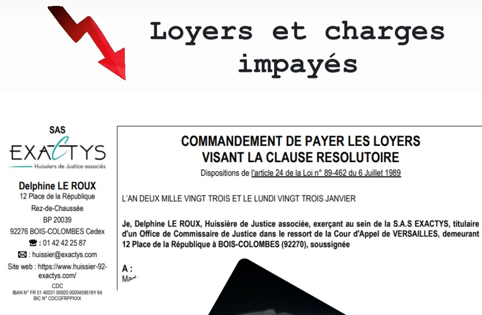 Loyers et charges impays 